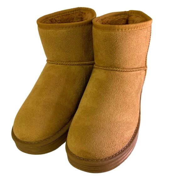 Cozy Ankle Snow Boots Winter Fashion Suede Boots for Women / Brown - Picture 2 of 8